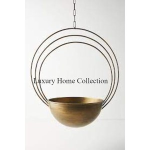 Macetas y jardineras galvanizadas de Metal de forma redonda hechas a mano, macetas y macetas montadas en la pared hechas a mano, diseñador brillante, pulido, decoración del hogar - Product Image 4