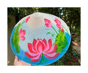 Chapeau conique vietnamien pour les pousses de mode-Chapeau conique vietnamien élégant avec finition de paume tissée lisse - Product Image 5