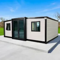 Maison conteneur modulaire extensible à double aile, mini-maison pour jardin, idéale pour la retraite