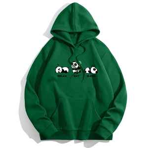 Sweatshirts à capuche décontractés à la mode pour femmes de grande taille sweats à capuche pour femmes avec impression de lettre de panda mignon sur le devant - Product Image 1