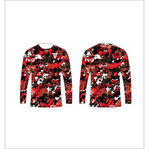 <b>Men</b> Olive Ice <b>Blue</b> Camouflage Long Sleeve T <b>Shirt</b> Abstract Multi Tone Pattern Crewneck Trackstar OEM Private Label TSI-G05-P0835 - Product Image 2