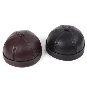 Gorras de Béisbol al por Mayor, Gorra sin Visera de Cuero Personalizada con Bordado - Product Image 3