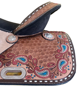 Selle de cheval western en cuir véritable Mousmi MSD 103147 avec logo personnalisé, taille 15 pouces, tailles personnalisées, portable - Product Image 5