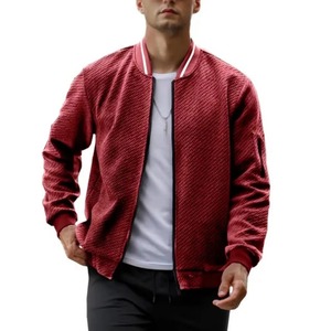 Veste en toile légère décontractée pour hommes, Streetwear d'automne, Bomber, manteau de sport, poches zippées, design zippé à la mode - Product Image 2