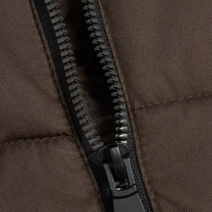 Veste en duvet d'hiver en tissu de toile de taille personnalisée pour hommes, chaude pour l'extérieur, col montant et bouffant à bulles, vente directe d'usine - Product Image 4