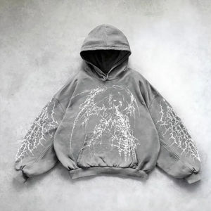 Sudadera con Capucha Unisex 2025, Color Sólido, Bordada, 100% Algodón, con Bolsillo, Deportiva, Informal, para Invierno - Product Image 5