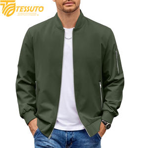 Blouson aviateur zippé léger et extensible de coupe décontractée pour homme - Product Image 3