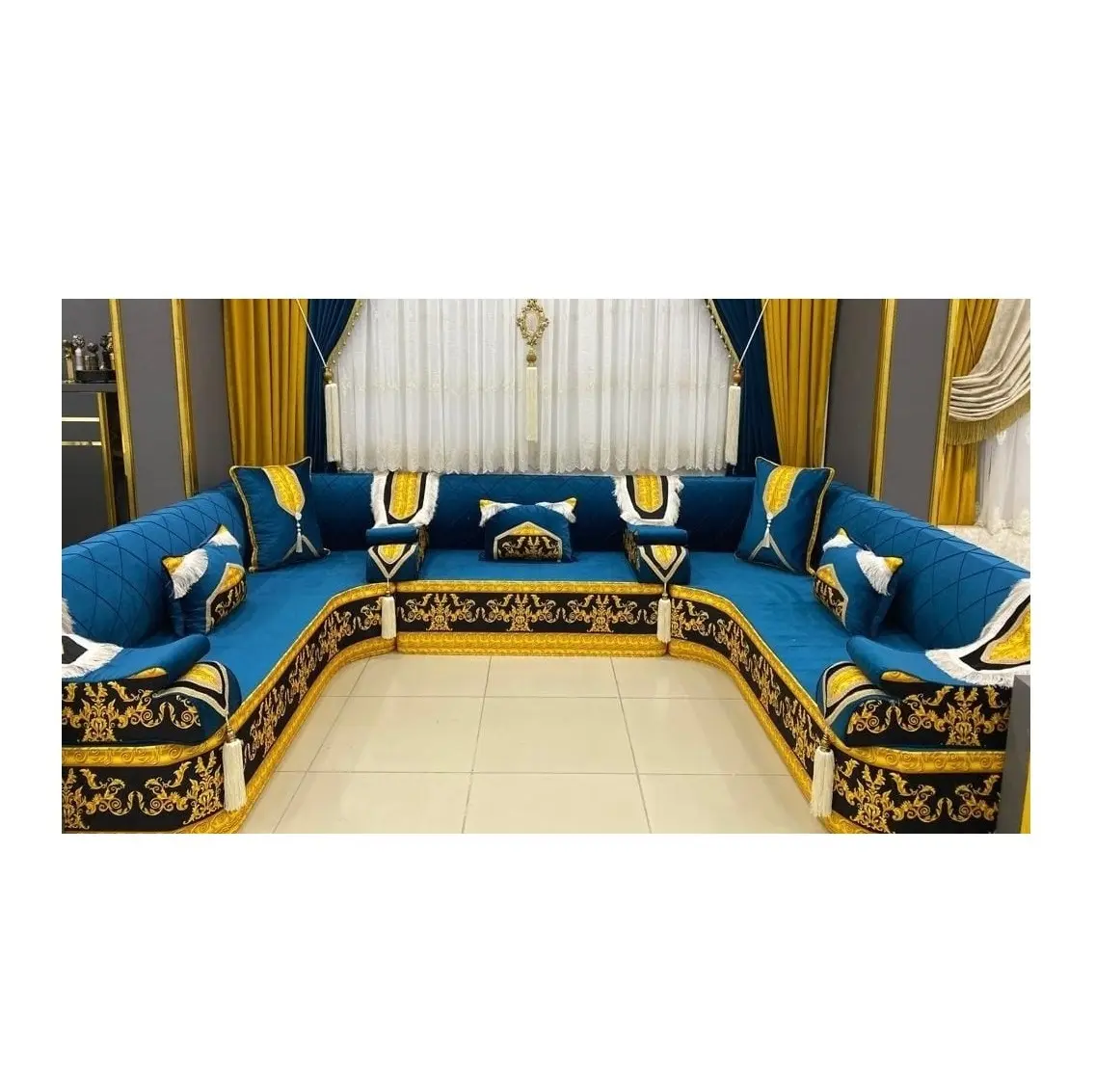 ओरिएंटल मंजिल बैठने की जातीय सोफे अरबी मजलिस सोफे तुर्क शैली सोफे अरबी Jalsa सेट लक्जरी ओरिएंटल मंजिल बैठने की