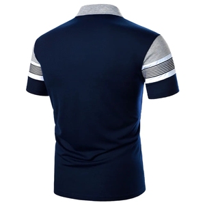 เสื้อยืดโปโลแขนสั้นสำหรับผู้ชายเสื้อโปโลสำหรับผู้ชายแบบใหม่ออกแบบได้ตามที่ต้องการ - Product Image 2