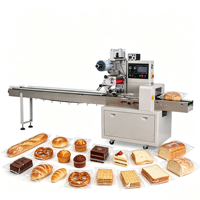 Machine d'emballage horizontale pour coussins d'air, remplissage d'azote, pour hamburgers, pains grillés, pains pita, croissants et autres types de pain