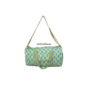 Sac de sport de luxe écologique en coton polyester matelassé fourre-tout sac à bandoulière imprimé floral fermeture à glissière stockage étanche voyage - Product Image 3