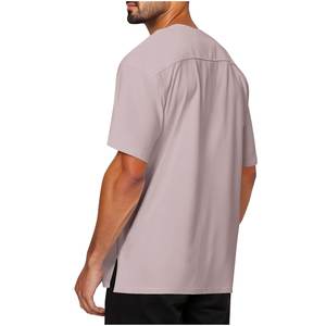 Camiseta de cuello redondo para hombre, ropa de calle informal, 100% algodón, hombros caídos, corte holgado, Camiseta de cuello redondo para hombre - Product Image 6