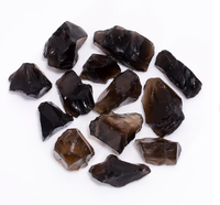 Gravier de cristal naturel de haute qualité, gravier de quartz fumé, brut, brut, quartz fumé brun, pierre de guérison