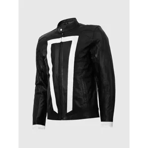 Chaqueta de cuero negra de Robbie Reyes Ghost Rider - Product Image 1