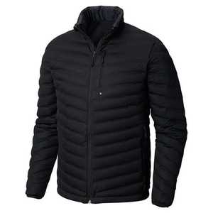 Chaqueta acolchada de invierno con aislamiento ligero para hombre, abrigo cálido con relleno de plumón de pato, tela de lona, cuello levantado, logotipo en la parte delantera - Product Image 1