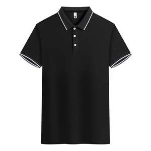 Polo à blocs de couleurs en soie glacée haut de gamme pour hommes, polo personnalisé en polyester à séchage rapide pour hommes - Product Image 3
