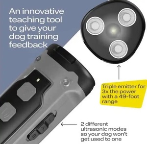 Dispositif de contrôle d'aboiement ultrasonique rechargeable en plastique à 3 modes réglables, orange, anti-aboiement pour chien, hélice, dissuasif pour animaux de compagnie, chien - Product Image 5