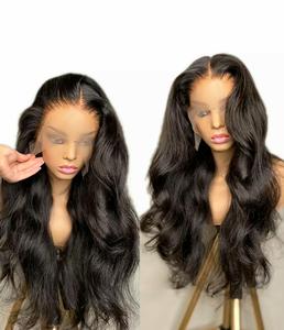 Ladies High-Density Lace Front 13x4 Straight Perruque Glue-Less Remy Human Hair Replacement Unit Baby Hair Natural Hairline Brazilian - Product Image 1