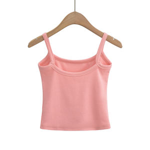 Débardeurs de sport décontractés pour femmes, en gros, couleur unie personnalisée, bretelles spaghetti, tissage respirant, séchage rapide, écologique - Product Image 3