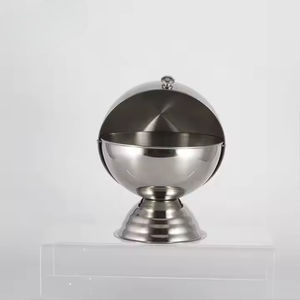 Eco-Friendly Stylish Metal Raised Bowl with Cone Shape Stand Brushed Stainless Finish for Parties - Product Image 6