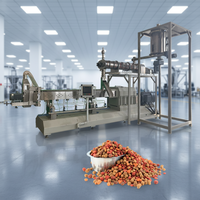 Ligne de production d'aliments pour chiens et chats de qualité industrielle entièrement en acier inoxydable SUS304, écran tactile PLC, contrôle intelligent, homologuée CE