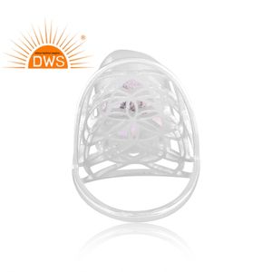 Best Selling Fine Sterling <b>Silver</b> Herkimer Diamond Gemstone Stackable <b>Ring</b> Custom Jewelry For Women Gift For Her - Product Image 4