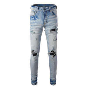 Custom Design Loose Fit Jeans Male Female <b>Denim</b> Pants <b>Men</b> Hot Sale Jeans <b>Men</b> Cotton Elastic Pant - Product Image 6