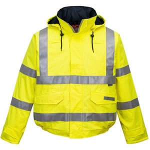 Reflective Safety <b>Work</b> <b>Jacket</b> for Men Insulated, Waterproof High-Visibility for <b>Construction</b> for Jobsite made in Pakistan. - Product Image 1