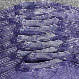 เสื้อยืดผู้ชายผ้าฝ้าย100% สีแอซิดวินเทจสั่งทำโลโก้230gsm เสื้อยืดสั้นสำหรับผู้ชาย - Product Image 2