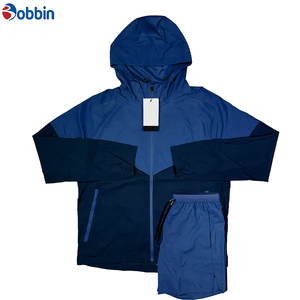 Ensemble short coupe-vent unisexe BOBBIN INDUSTRIES BI-07 personnalisé, haute qualité, 100 % nylon, 2 pièces, respirant, écologique, pour l'automne - Product Image 6