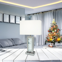 Lampe de table LED moderne 6247T avec abat-jour en tissu, lumière du jour 6000K, IRC 90, pour bureau, salon, hôtels, alimentation CA, culot E26/E27
