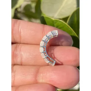925 <b>Silver</b> <b>Necklace</b> with Emerald Cut Moonstone for Gift Occasions - Product Image 3