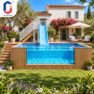 Outdoor Fiberglass <b>Swimming</b> <b>Pool</b> <b>Slide</b> With Stainless Steel Ladder Water <b>Slide</b> <b>For</b> Garden Park Playground <b>Pool</b> <b>Slide</b> - Product Image 6