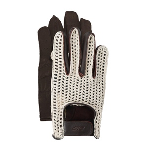 Gants vintage marron avec filet - Product Image 1