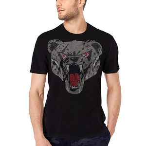 เสื้อยืดปักพลอยเทียมสำหรับผู้ชายประดับด้วยหินไรน์สโตนแบบสั่งทำ - Product Image 6