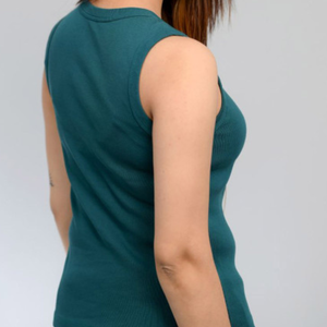 Femmes grande taille coton biologique débardeurs longs doux respirant tenue décontracté Service OEM boutique de mode mondiale en gros - Product Image 5