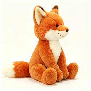 Customized Red Fox Plush Puppet <b>Toy</b> Cute <b>Stuffed</b> Animal Realistic Sitting <b>Soft</b> Fox Plush PP Cotton Filling 12cm for 5-7 Years - Product Image 3