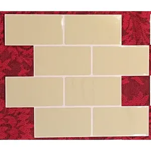 10 hojas Peel Stick Art 3D azulejos de pared rayas europeas modernas impermeable ignífugo para cocina baño sala de estar dormitorio - Product Image 1