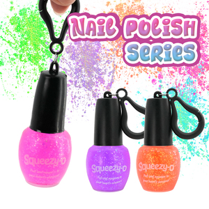 TPR tirer cristal étincelle perles d'eau créatif vernis à ongles extensible porte-clés pendentif décoration accessoires Style classique extensible - Product Image 4