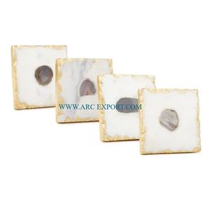 Juego de 4 posavasos de té y café de forma redonda, posavasos de utensilios de cocina de Metal decorativos hechos a mano más vendidos a un precio atractivo - Product Image 5