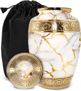 Handmade <b>Large</b> Adult Size Mosaic Aluminium Glass Cremation <b>Urn</b> Individual Tiles Hand Applied Unique Funerals Funeral Supplies - Product Image 2