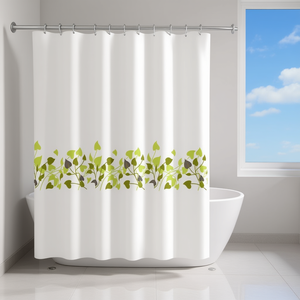 VIVAIO Green TTE 1311 1123 Cortina de ducha de tela (120x200cm) para Gedy Premium Size Custom Fit - Product Image 3