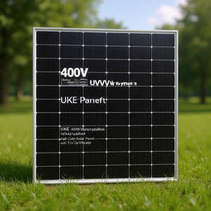 Panneau solaire monocristallin HJT demi-cellule UKE 400W avec certificat TUV - Product Image 3