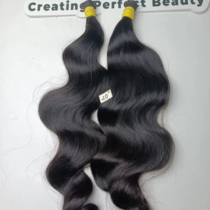 Pelo de onda de cuerpo a granel vietnamita crudo de alta calidad tendencia doble dibujado Super doble dibujado para trenzar precio al por mayor - Product Image 1