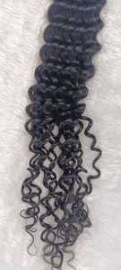 Extensions bouclées birmanes sans enchevêtrement Extension de cheveux humains à doner unique pour filles et femmes Extension de cheveux bruts - Product Image 2