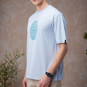 เสื้อยืดพิมพ์ลายสำหรับผู้ชายน้ำหนักเบาเสื้อยืดโอเวอร์ไซส์ดีไซน์ล่าสุด - Product Image 2