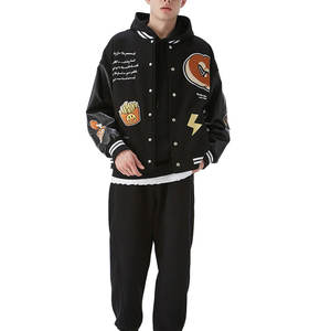 Veste d'université classique Fournisseur OEM Ourlets côtelés à l'avant Options de broderie personnalisées pour les écoles ou les équipes - Product Image 1