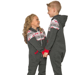 Combinaison pour enfants de haute qualité, nouvelle arrivée 2024, durable, fermeture éclair en polaire - Douce et chaude - Idéale pour l'hiver et le confort au coucher - Product Image 1