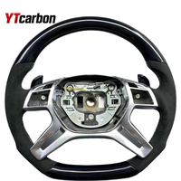 Volant de direction en fibre de carbone noir style piano YTcarbon pour voitures G Class W209 W211 W219 W463 R230 2009-2013