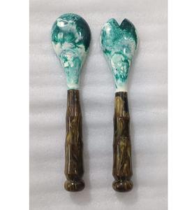 ชุดช้อนส้อมสลัดเรซิ่นทำมือ สไตล์โมเดิร์นหรูหรา สำหรับงานเลี้ยง รับประทานอาหาร ปลอดภัยต่อสิ่งแวดล้อม และล้างในเครื่องล้างจานได้ - Product Image 5